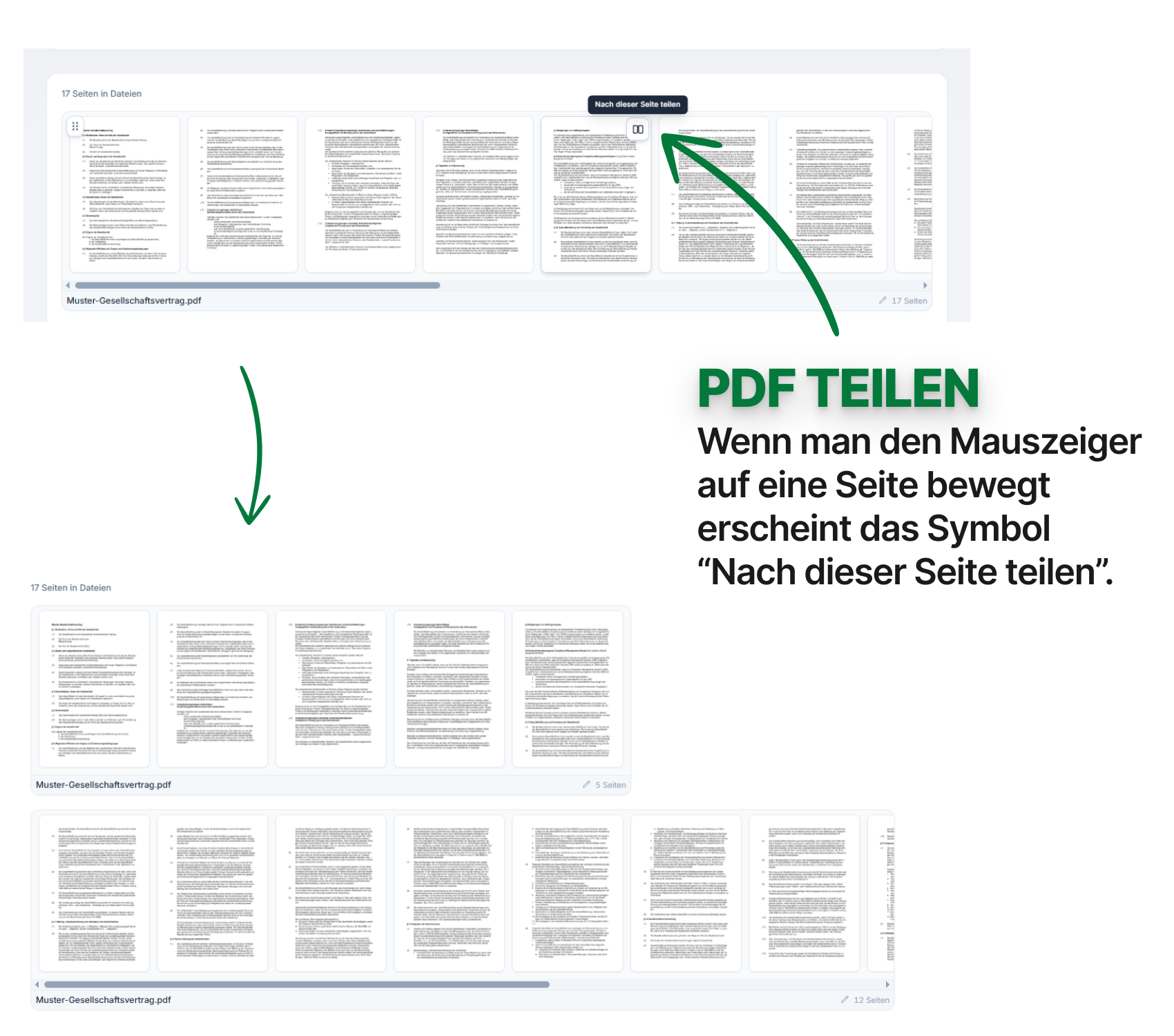 PDFs an bestimmten Stellen aufteilen